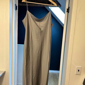 J. Crew NWT Silky Silver Gray Slip Dress Dress // Womens 18